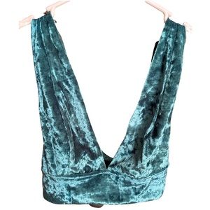 Lover’s + Friends Teal Bustier Crop Top NWOT